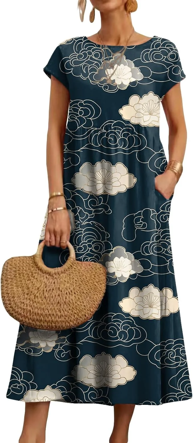 

Women's Floral Dresses Casual Summer Bohemian Flowy Women's Fashion Basic Dresses