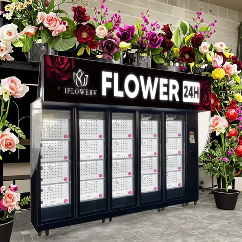 Fresh Flower Vending Machine Customized Big Capacity Refrigerator Gifts Boxes Smart Lockers for Outdoor Bouquets Commercial Use