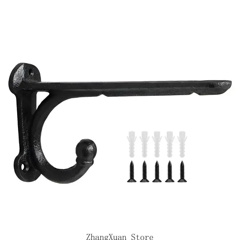 Ornamental Iron Wall Hook Rack Storage Rack Wall Decoration Handmade Retros Tripod Iron Hook For Gifts And Event 3XUF