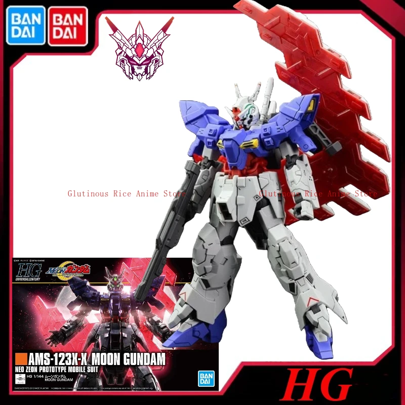 

Bandai – оригинальная фигурка Gundam HGUC Model Kit 1/144 AMS-123X-X Moon Gundam Collection, экшн-модель, детские игрушки, подарки