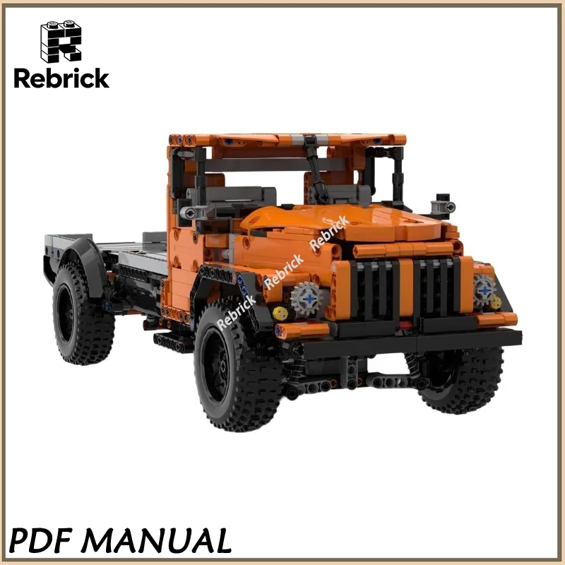 

Old Soviet Design 3-ton Load Truck MOC Construction Bricks, Realistic Vintage Commercial Vehicle Model for Collectors