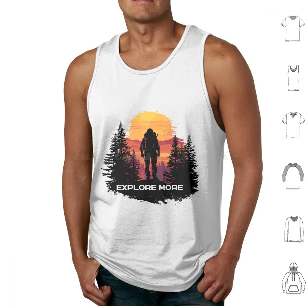 Explore More Tank Tops Vest Sleeveless Hiking Camping Outdoors Gorp