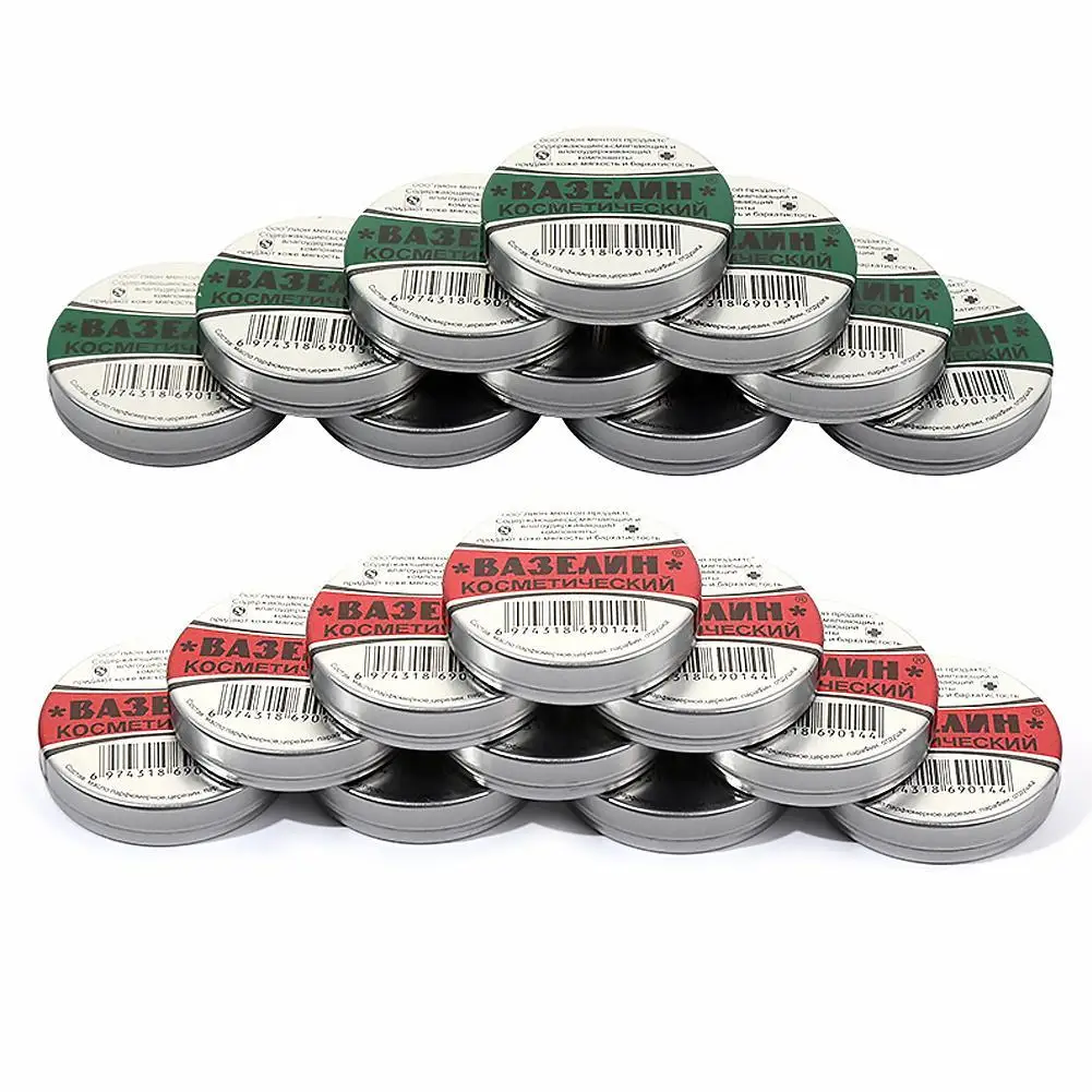 Cosmetic Petroleum Jelly Lip Balm Tin, Moisturizing & Hydrating Anti-Chapping Balm for Dry Lips & Skin, Cold Weather Defense
