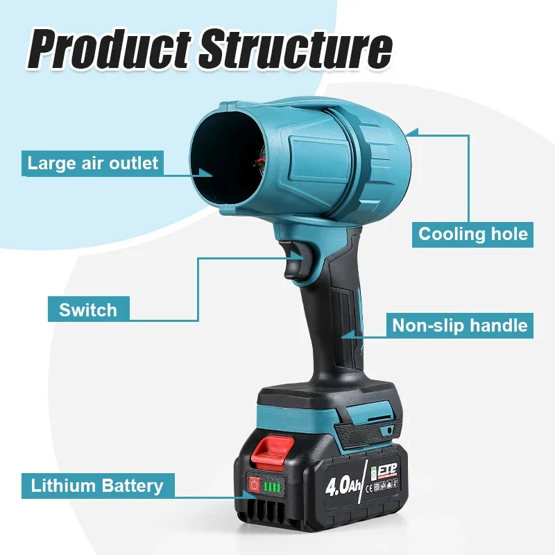 1500 واط الكهربائية فرش منفاخ الهواء جت توربو منفاخ مروحة 200 متر/الثانية مسدس هواء العنيفة مجفف السيارة الغبار تهب أداة لبطارية ماكيتا