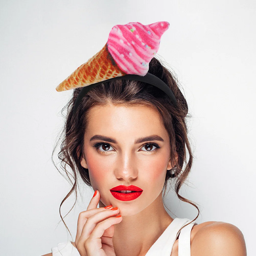 

2 шт., повязка на голову с конусом для мороженого, удобный аксессуар для волос для женщин, нескользящие нарядные повязки на голову, повседневная одежда, инструмент для укладки волос