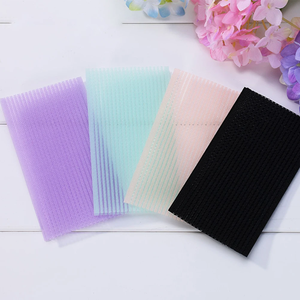 

4pcs for Women Girls Styling Grips Elastic Holders Thick Medium Seamless Ponytail Clips Workout Patches Bang for Thick Hair