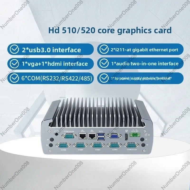 Fanless Dustproof Sealed Embedded Industrial PC, Support For Intel 7th Gen Core, Silent Mini Computer