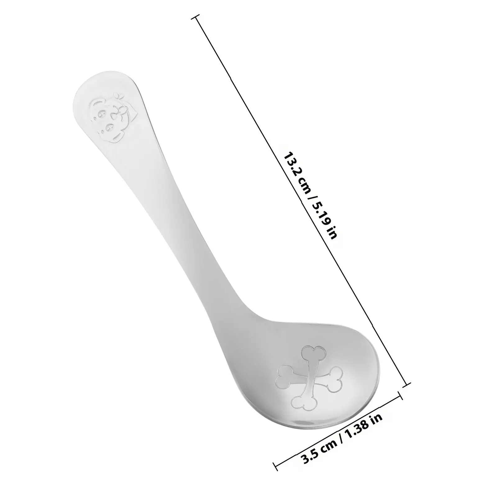 2Pcs Learning Feeding Stainless Steel Baby Spoon Safe Rustproof Training Cutlery -Feeding Utensils for Baby Tableware