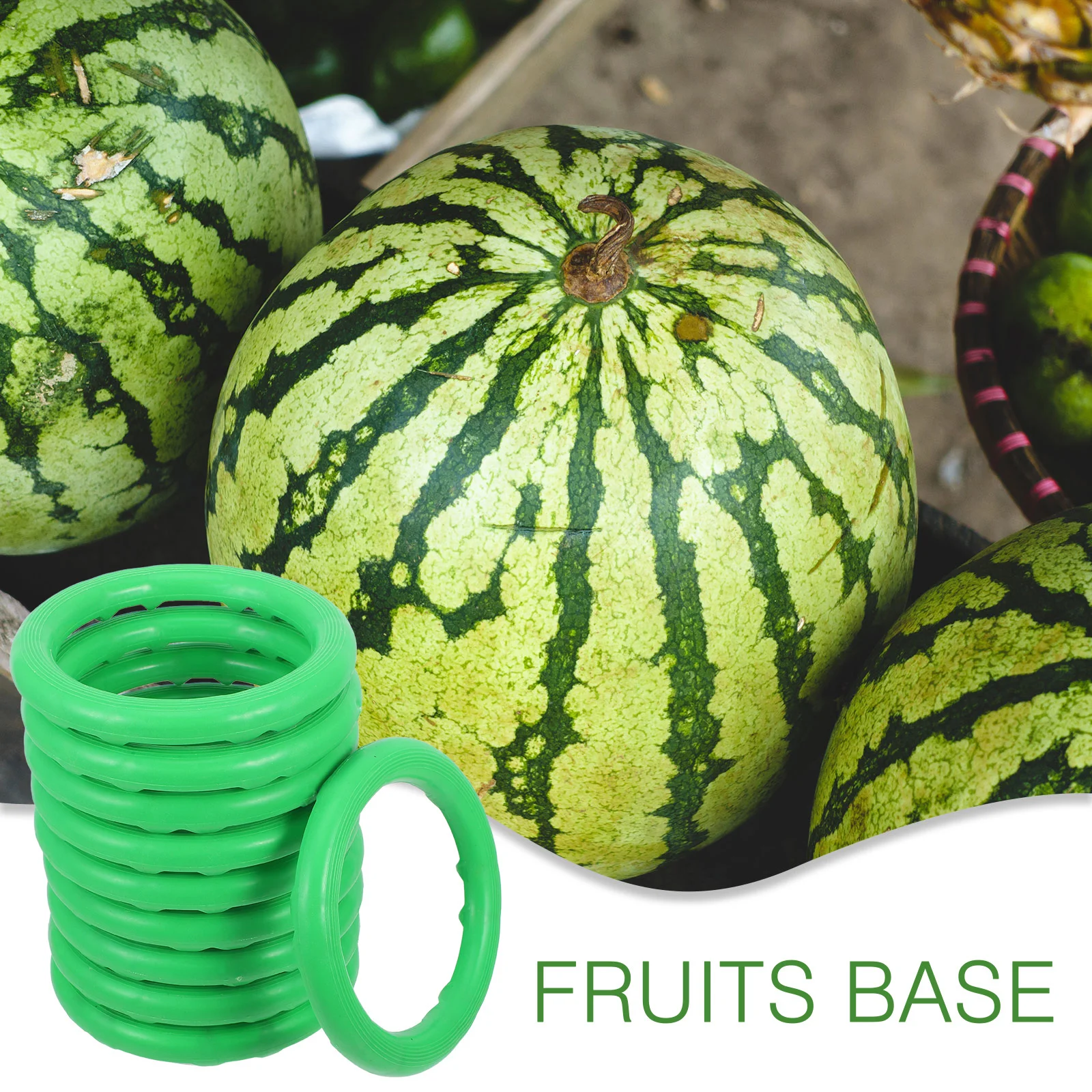 

10pcs Anti-Roll Ring Base Non-Slip Fruits Stand Ring Display Stand For Fruit Stall Kitchen Fruits Fixing Circle