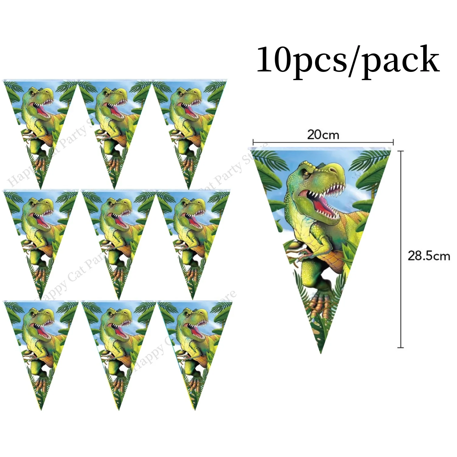 Dinosaurier Alles Gute zum Geburtstag Girlande Banner Party Flagge Banner Bunting Wimpel Girlande Flagge Kinder Party Gefälligkeiten Hängen Dekor Liefert – Detail 6