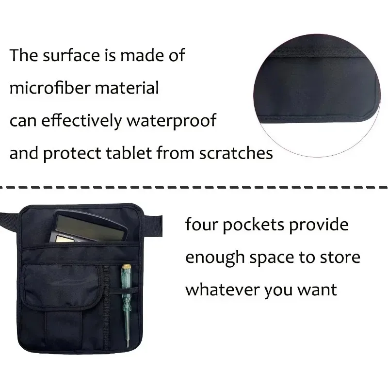 New Adjustable Shoulder Strap and Waist Belt Apron Waiter Waitress Water-resistant Apron Bag with Removable