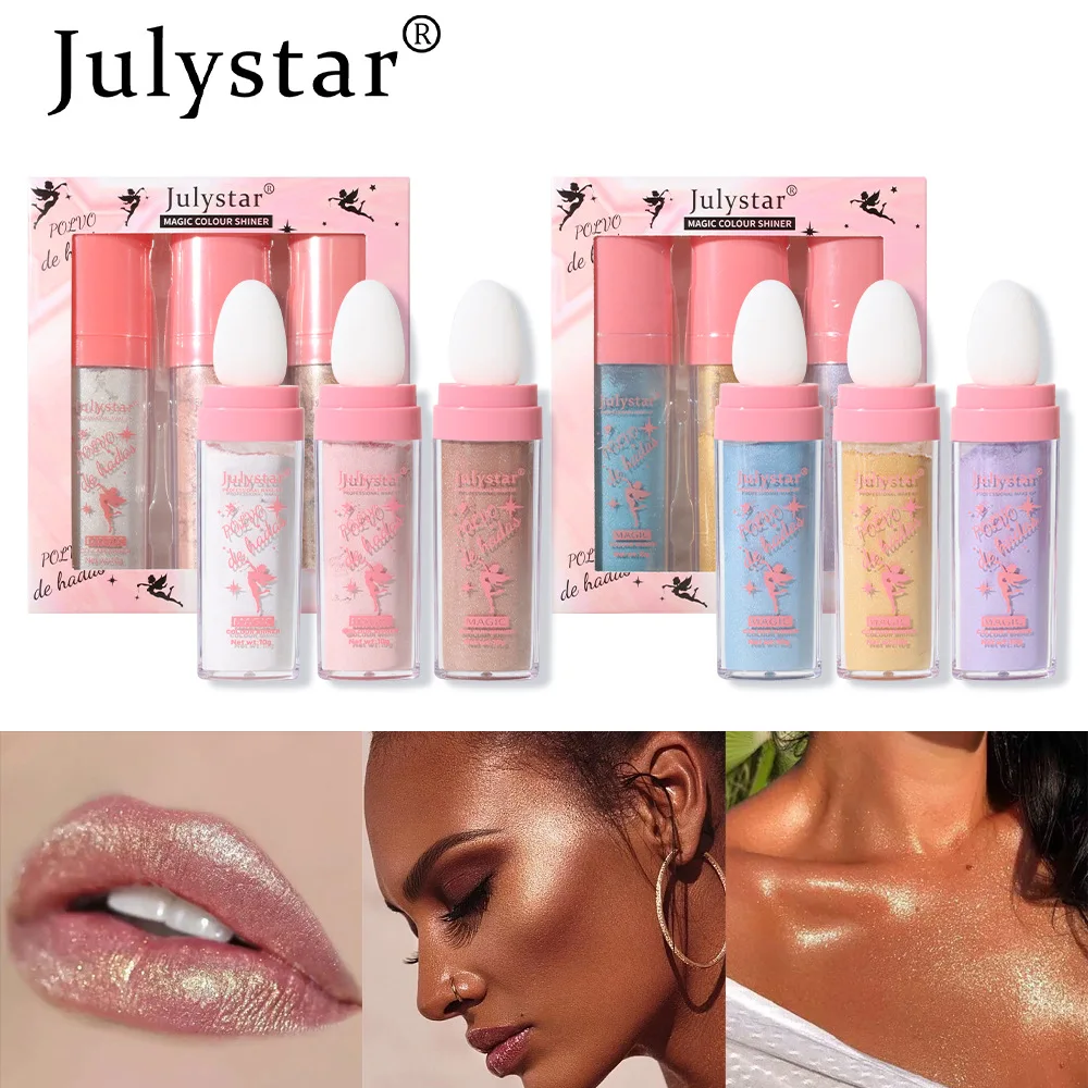 Highlight Powder Makeup Set Natural Facial Contouring Shaping Brightening Highlighter for Face & Body Shimmer Glow Cosmetic Kit