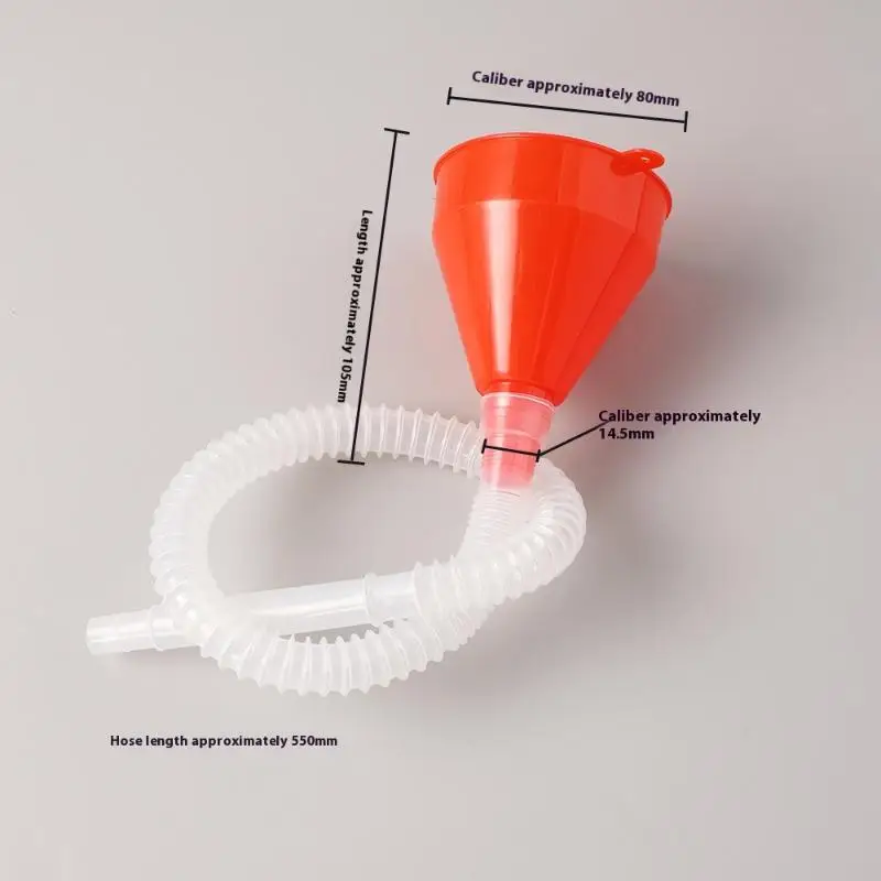 مجموعة مكونة من 3 قطع من قمع وقود السيارات المرن متعدد العيار، مجموعة قمع فوهة بلاستيكية طويلة للتزود بالوقود للسيارة والدراجات النارية #6