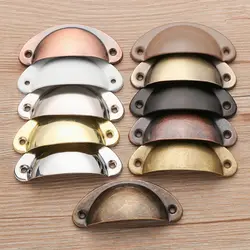 2PCS Antique Brass Shell Pull Handles Retro Iron Wardrobe Door 98MM Furniture Hardware Fittings Kitchen Drawer Knobs Cabinet