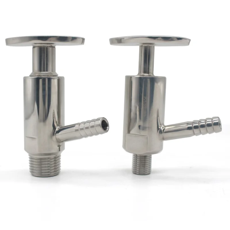 1/4 Inch 1/2 Inch External Thread Sanitary Sampling Valve Stainless Steel SS304SS316L Food And Drug Oval Sampling Valve