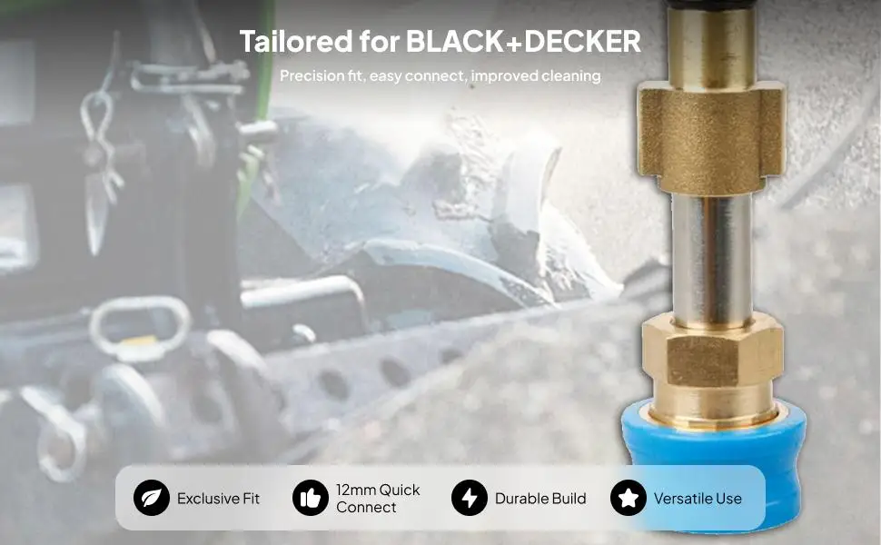 Snow Foam Lance Nozzle 1/4 Quick Release Connector Leakproof Brass Adaptor for Nilfisk Gerni Series