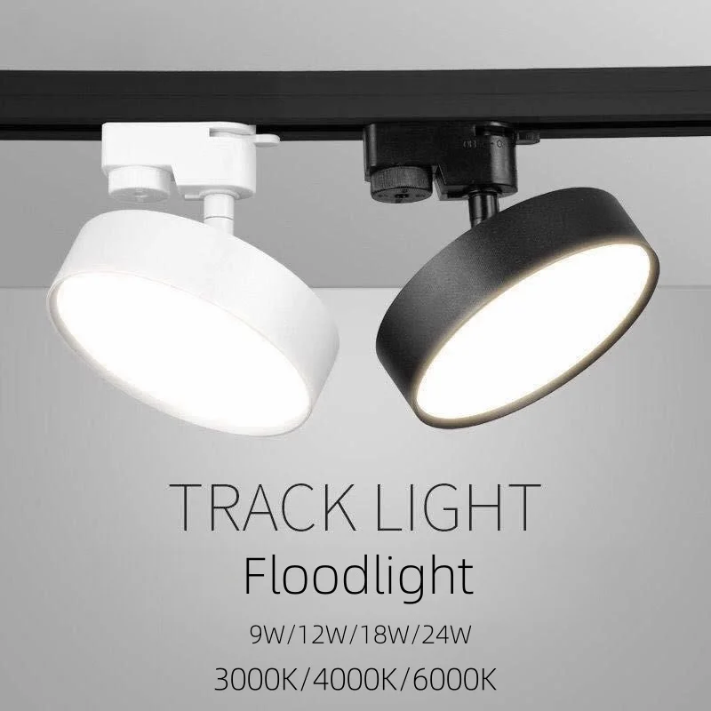 LED Astigmatic Track Light Circular Floodlight Home Modern Simplicity Decoration Lighting Store Lighting AC110-220V