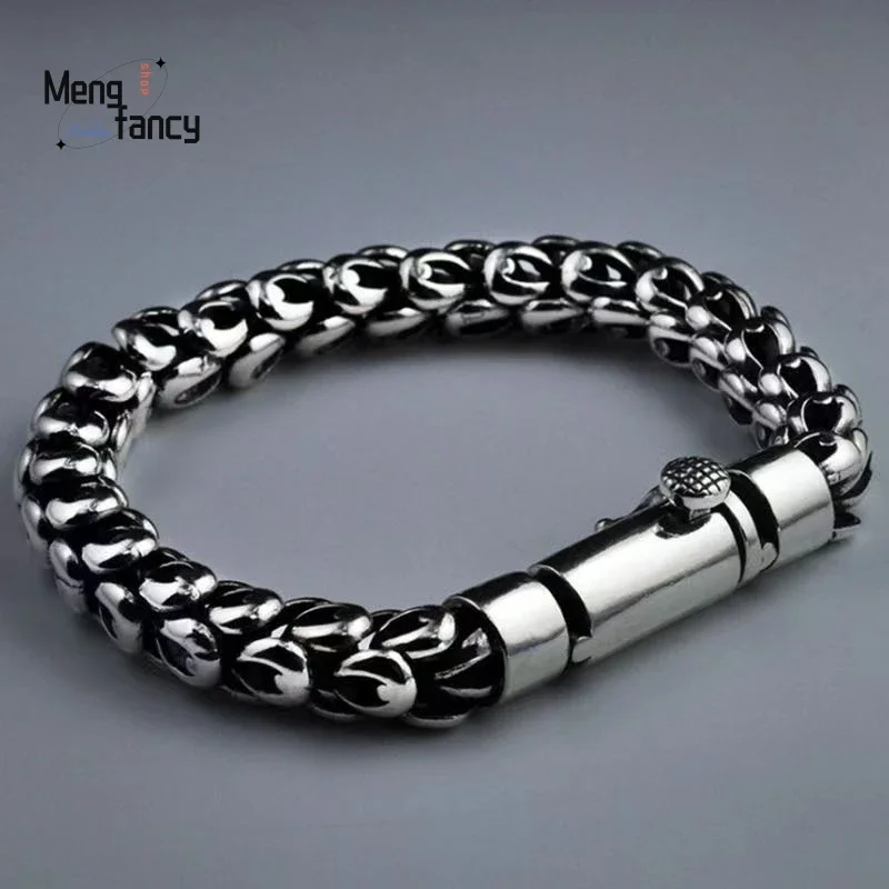 

Retro Domineering Simple Dragon Scale Bracelet Fashion Trend Wristband Men Personality Handicraft Luxury Quality Fashion Jewelry