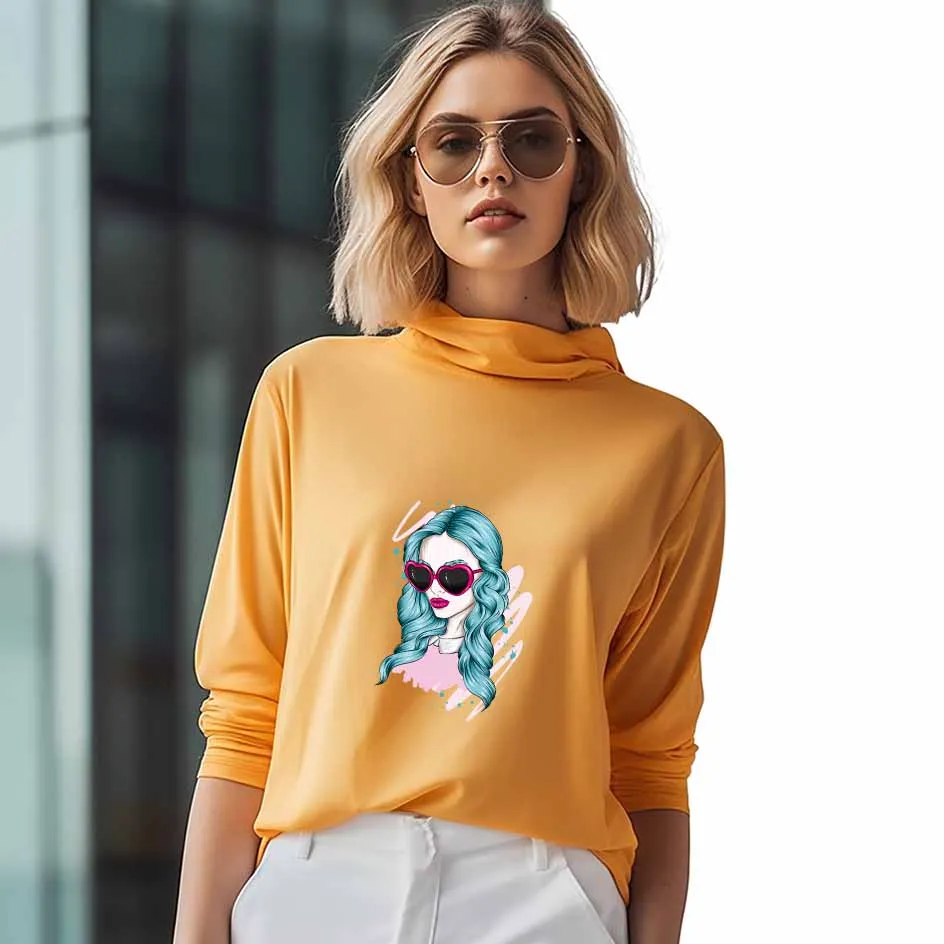 Chic female design Cool fashion style TransfersThermal Transfer for Clothes Colorful Creations Durable DIY Decoration