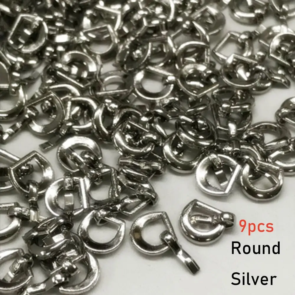 6/9pcs High quality 4 colors Mini Ultra-small Tri-glide Buckle Belt Buttons Diy Dolls Buckles  Bags Accessories