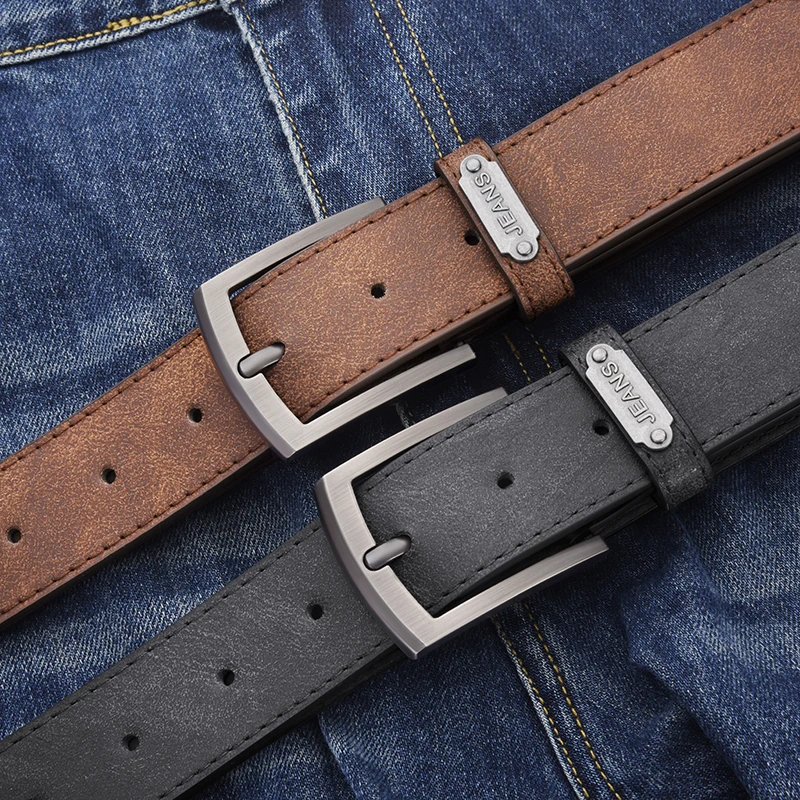 حزام كاجوال بإبزيم دبوس للرجال، أحزمة مصممة لإكسسوارات الأعمال العصرية مقاس كبير، متعددة الاستخدامات للجينز والفساتين والملابس الكاجوال #5