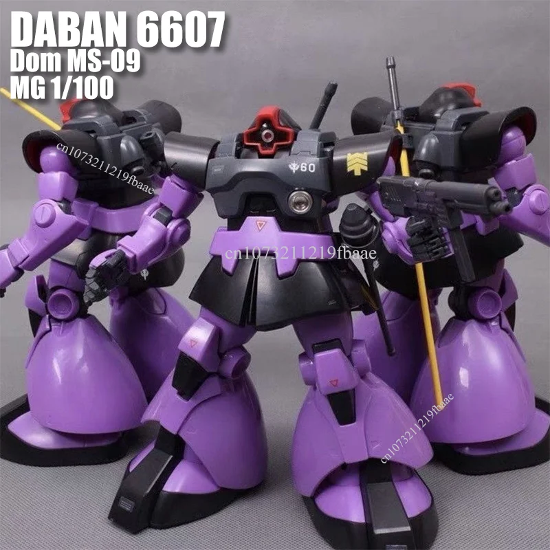 

DABAN 6607 Dom MG 1/100 MS-09 Black Tri Stars Assembly Model Kit Toys Action Figure Anime Robot Plastic Kids Gifts