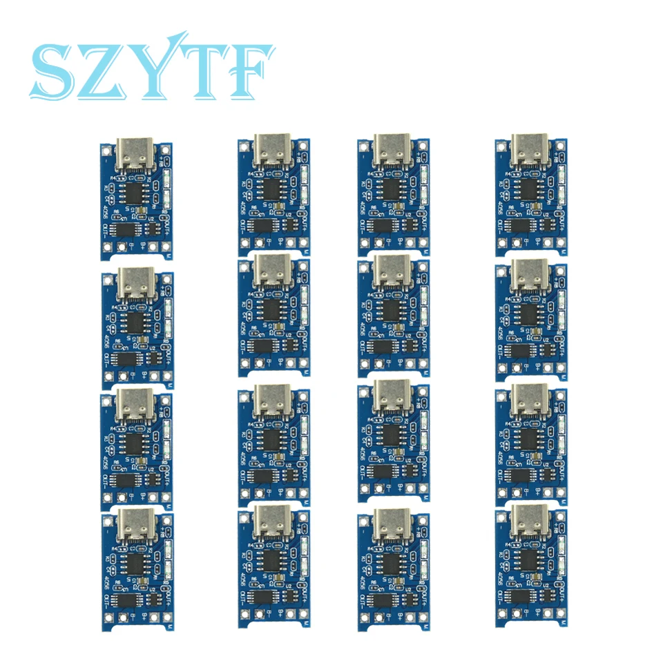 1-100pcs TP4056 1A Lithium Battery Charging Board Module TYPE-C USB Interface Charging Protection Two-in-one