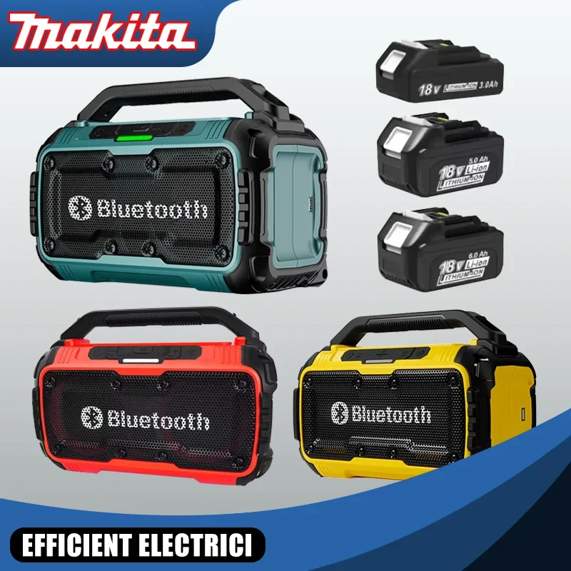 

Bluetooth-динамик Makita с портом USB Type-C, водонепроницаемый, стерео, с объемным звучанием, для аккумулятора 18В