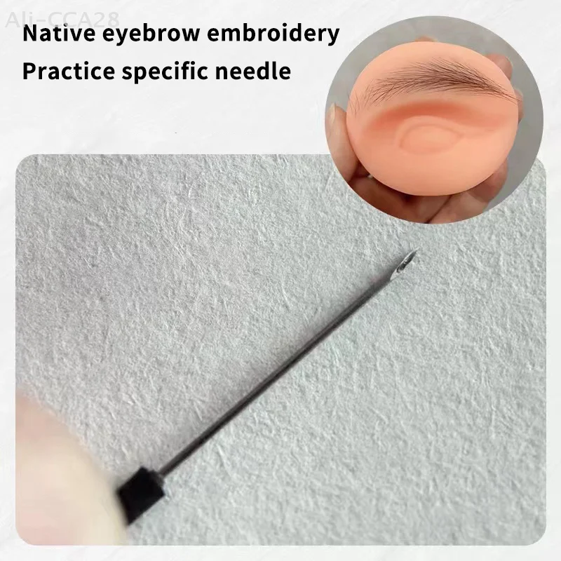 10pcs Microblading Embroidery Eyebrow Planting Special Hollow Needles Eyebrow Tattoo Practice Semi Permanent Makeup Tools