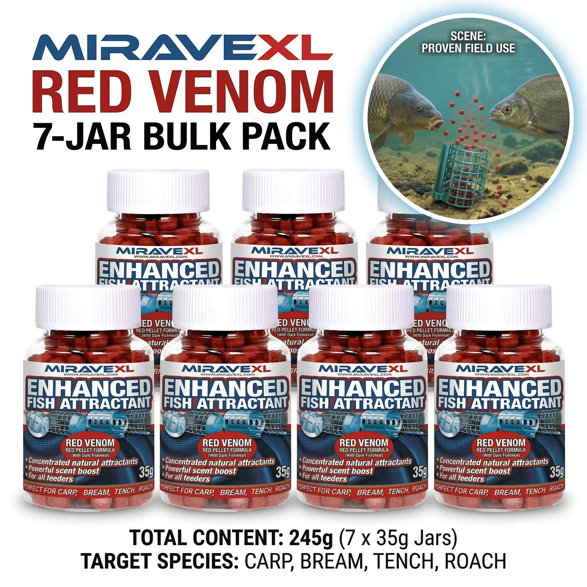 Granulés d'attirant pour poissons Red Venom, parfum concentré, appât à haute teneur en protéines pour carpes, tenches, brèmes, matériel de pêche universel