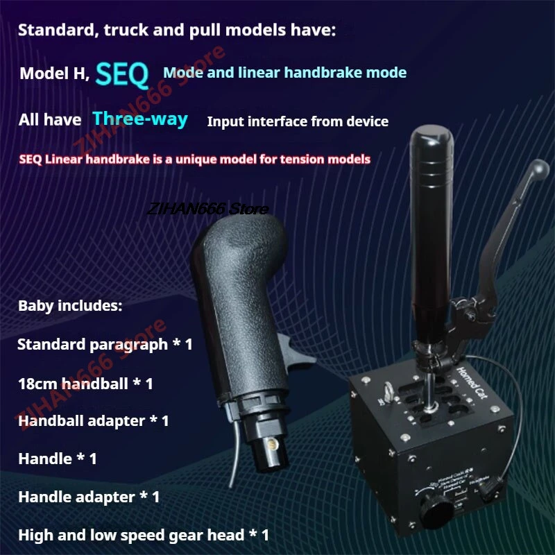 Euro/americano caminhão pc rally racer mudança de engrenagem linear freio de mão sim jogos de corrida para fanatec/trustmaster/logitech/moza