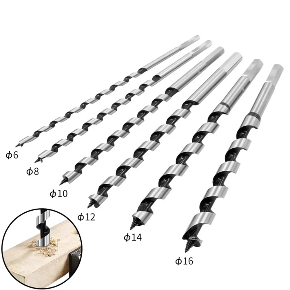 Hex Shank HCS Drill Bit Woodworking 230mm Central Solid Long Woodworking Center Auger Single Wing Cutting Edge