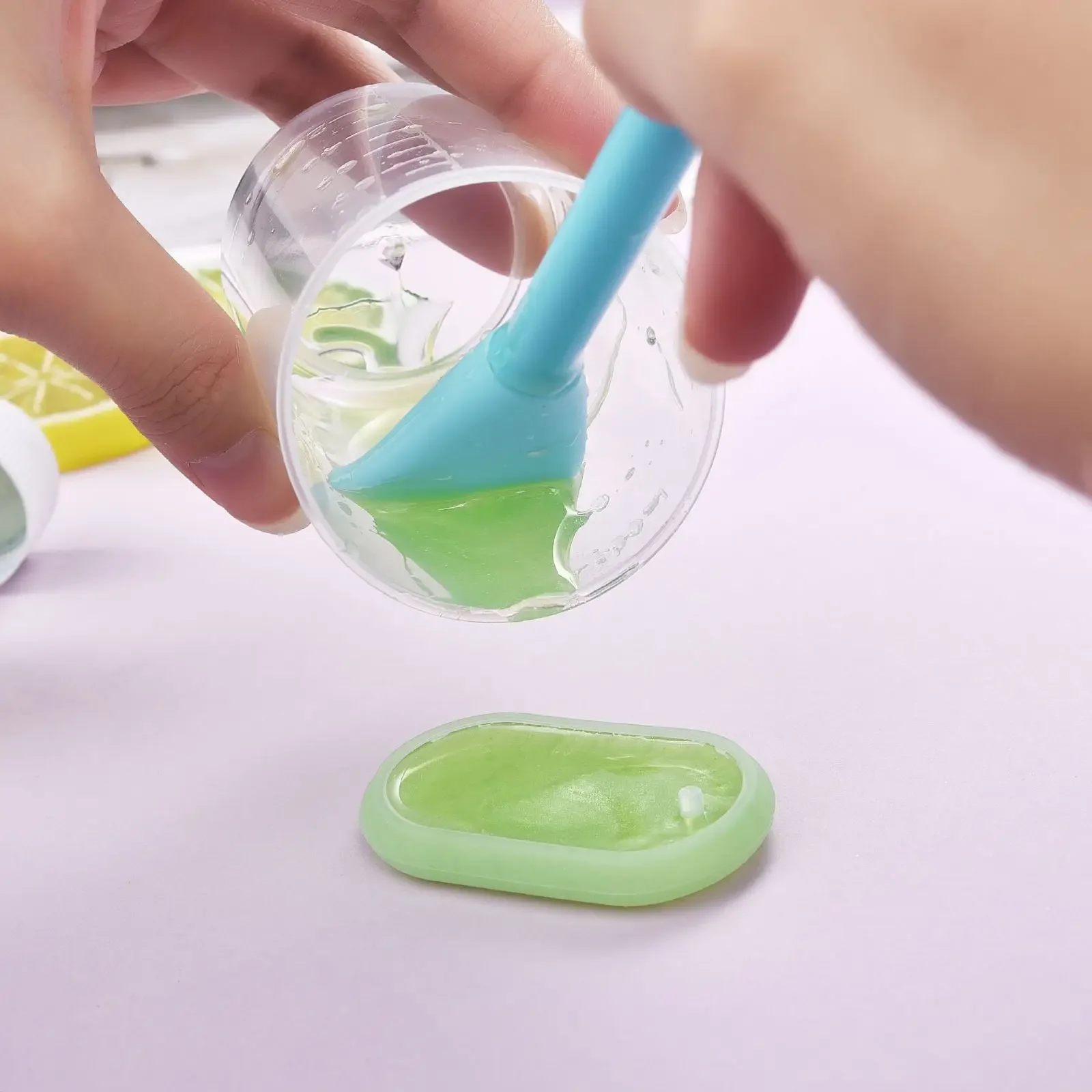 1 قطعة فرشاة التحريك متعددة الوظائف لينة سيليكون قضيب مسحوق ملعقة DIY بها بنفسك راتنجات الايبوكسي أدوات قالب الغراء سهلة التنظيف