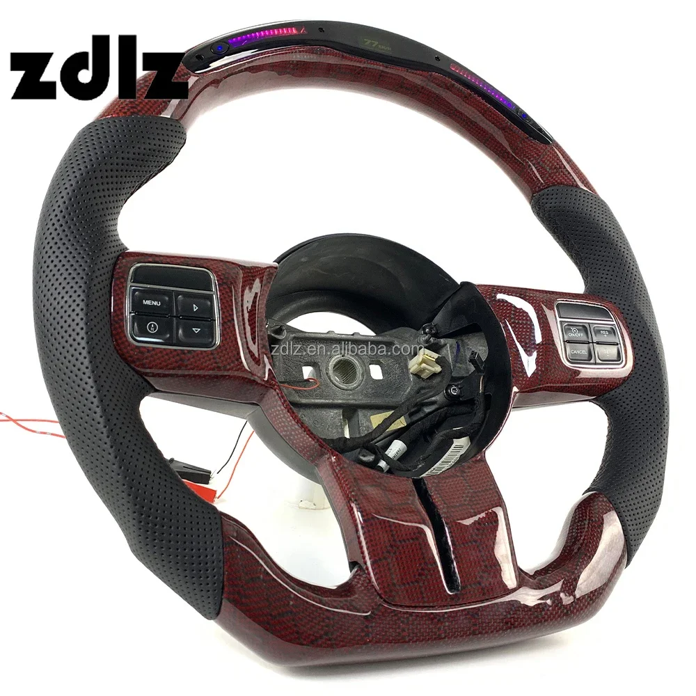 

For Jeep Wrangler JK JL Car Interior Accessories Customized LED Carbon Fiber Steering Wheel！