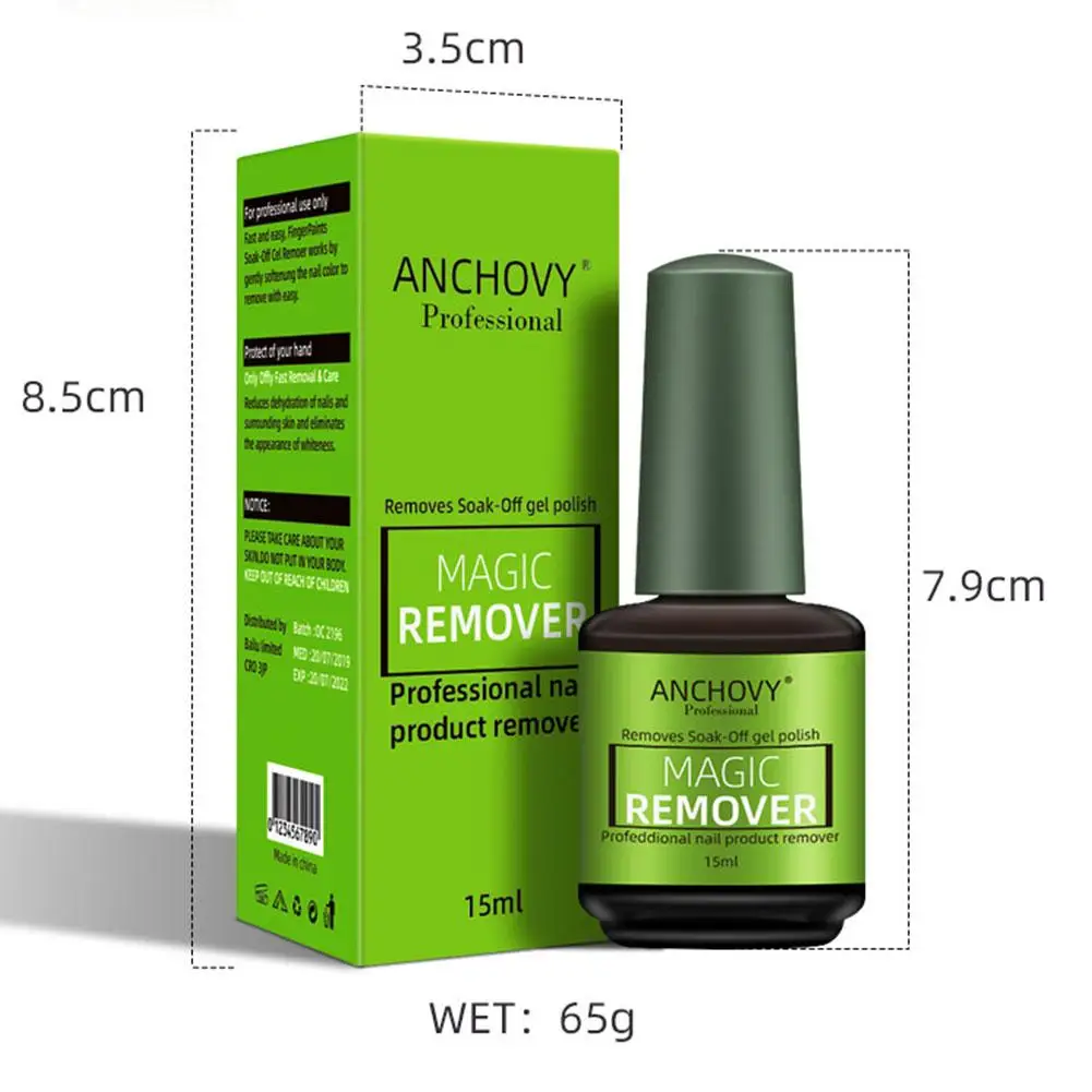 Removedor mágico de esmalte de uñas en Gel, 15ml, esmalte de uñas en Gel UV, removedor de uñas permanente mágico, eliminación de ráfaga, barniz semiesmalte para uñas