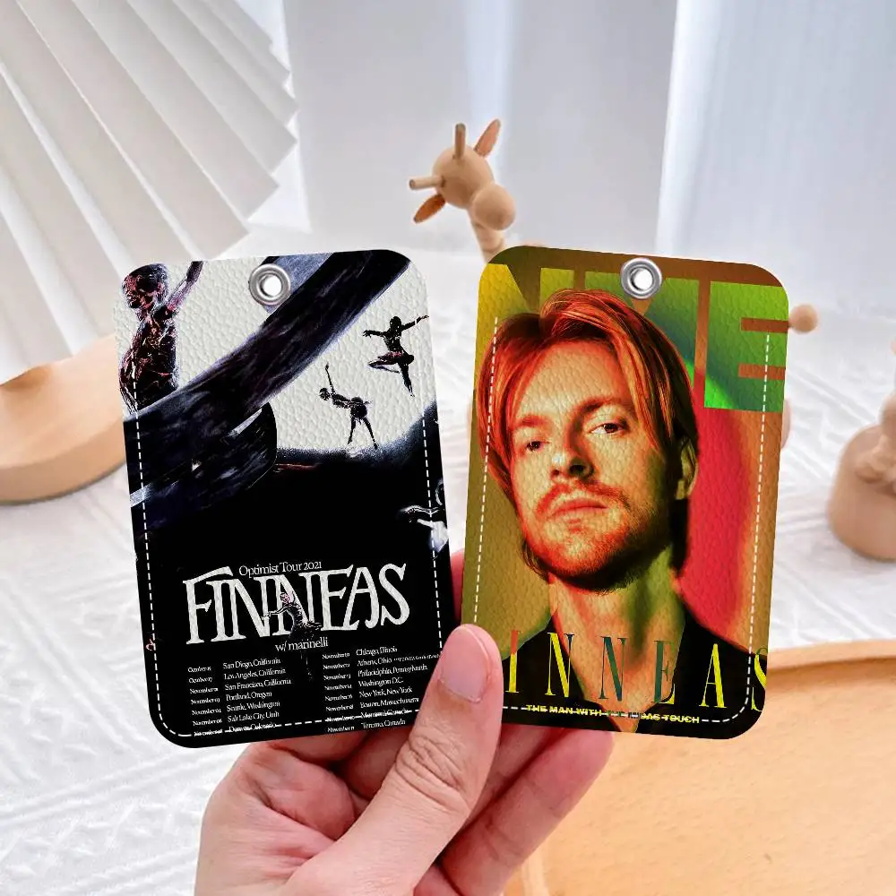 F-Finneas Singer Keychain Card Holders Keyring Bank Bus ID Credit Cards Key Ring Chains