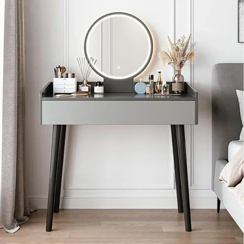 Vanity Makeup Desk Mirrors Dressing Table Products Drawer Lighting Luxury Dressing Table Bedroom Coiffeuse Home Furniture