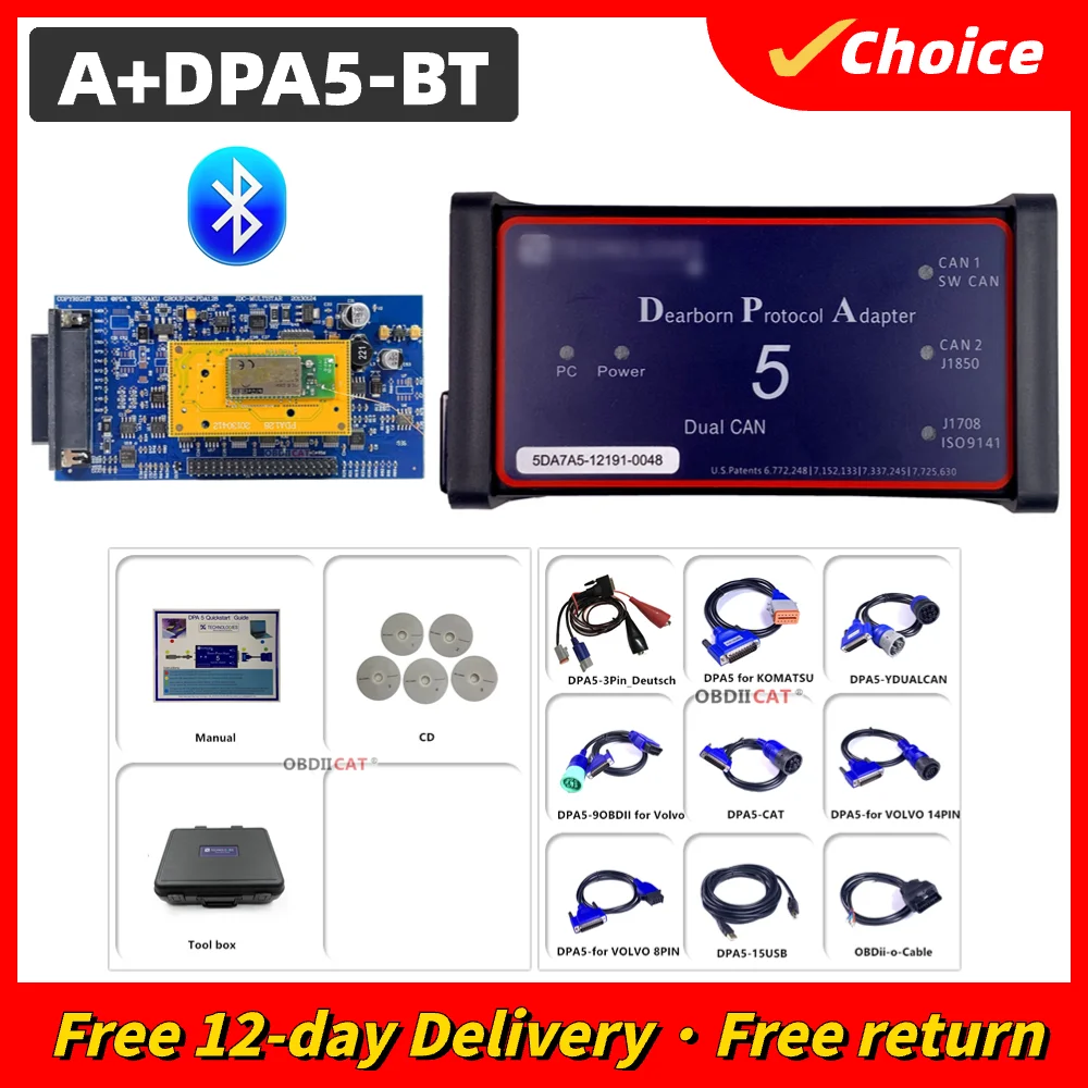 

A+ DPA5 Diesel Heavy Duty Truck OBD2 Scanner DPA 5 BlueTooth Dearborn Protocol Adapter5 Car Diagnostic Tool Works