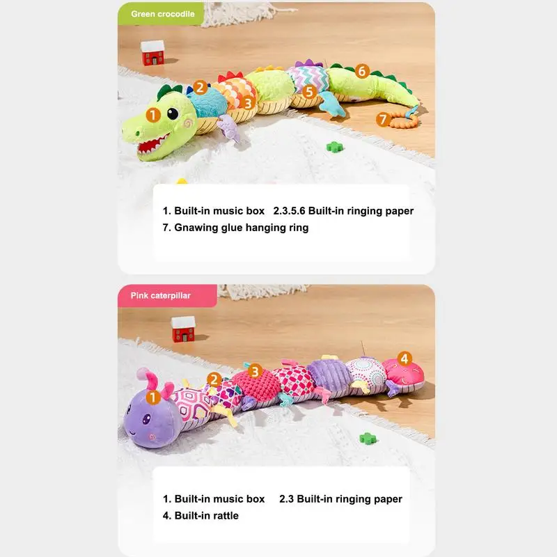 Jouets apaisants pour enfants, règle, beurre, musical, hochet en peluche, développement mentaires oriel, portable, confortable, recommandé