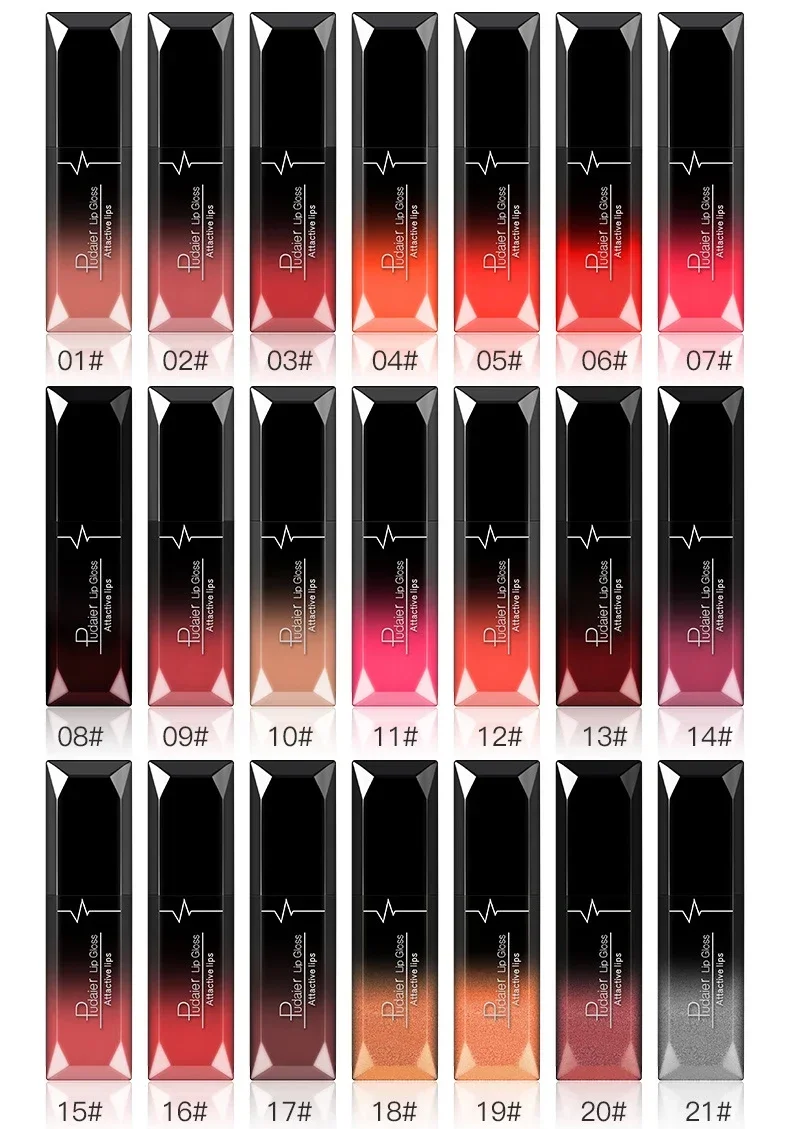 Free Shiping Nude Matte Velvet Glossy Lip Gloss Lipstick Lip Balm Sexy Red Lip Tint 21 Color Women Fashion Makeup Christmas Gift