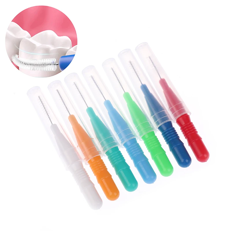 10Pcs I-Type Push Pull Interdental Brush Cleaning Between Teeth Oral Care Orthodontic I Shape Tooth Floss