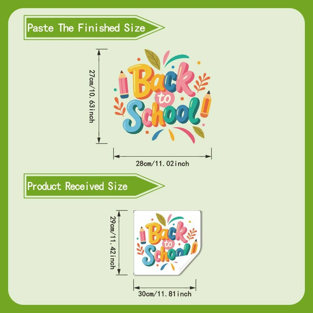 Vibrant Transparent Window for ers for school and Classroom Decoration PVC Material Easy Peel and 28x27cm 30x29cm