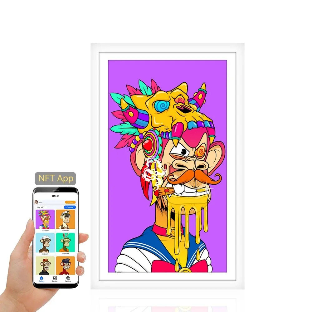 

2025 hot sale For Home/hall/hotel Decoration 21.5 Inch Android System NFT Digital Frame Advertising Player hine With Software