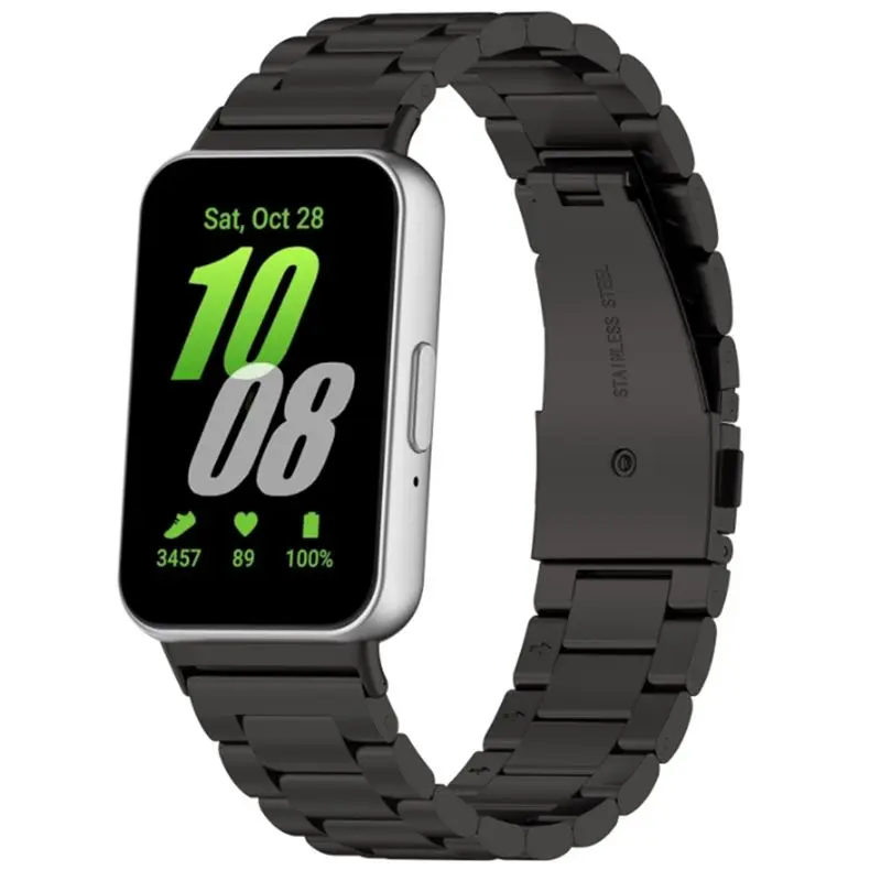 

Металлический ремешок ABKQ для Galaxy Fit3, браслет из нержавеющей стали, сменные аксессуары для ремешка на запястье