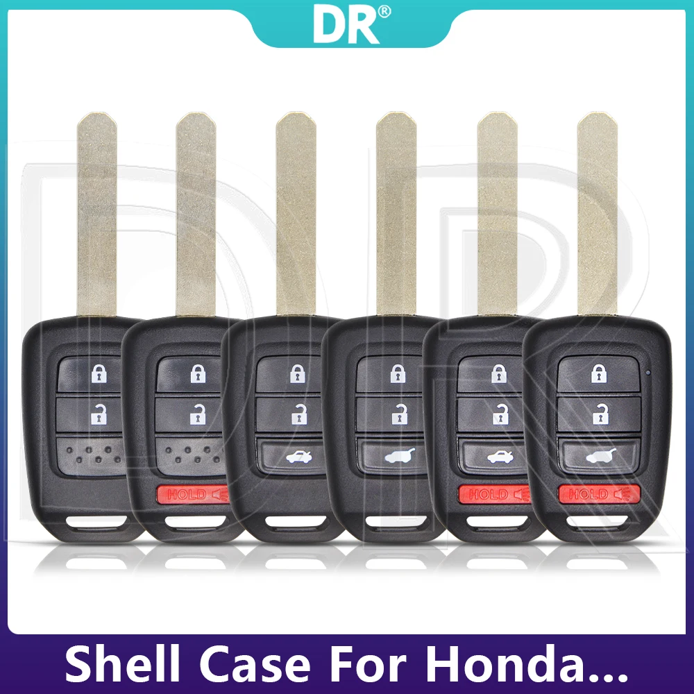 DR3 Replacement Car Remote Key Shell Case Housing Cover For Honda Accord Civic City Fit XRV CRV CR-V BR-V Brio Pilot 2013+