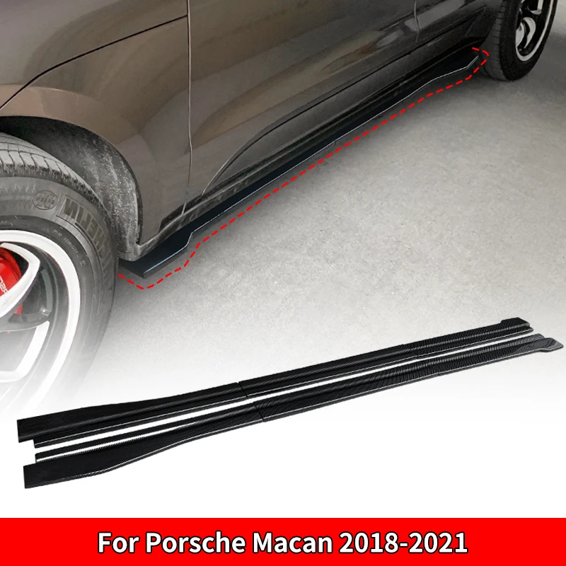 

Gloss Black Side Skirt Extension Lip Splitter Winglet Apron For Porsche Macan 2018-2021 Car Body Modification Decoration Kit