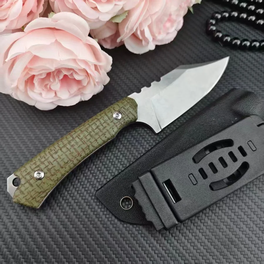 

Универсальный нож для выживания и спасения на природе, прямой, высококачественный, с рукоятью G10, портативный, для кемпинга, с ножнами K-типа