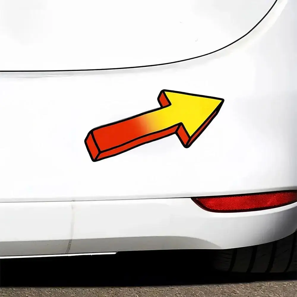 2pcs 2D Flat Gradient Arrow Vinyl Sticker, Waterproof Cool Graphic Decal for Car Bumper Trunk Window Laptop Decor