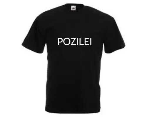 T-Shirt - POZILEI - MOTIV - LUSTIG - KARNEVAL - SPASS SHIRT - GESCHENK SHIRT !