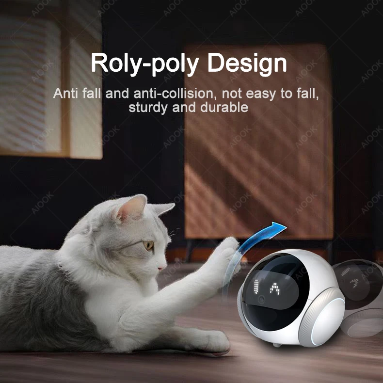 AIOOK Smart Robot Camera 5G WiFi HD 2K Camera Pet Tracking Laser Indicator TUYA Pet Camera Auto Charging Auto Obstacle Avoidance